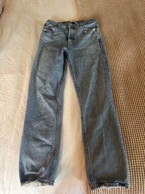 Light Blue Agolde Straight Leg Jeans